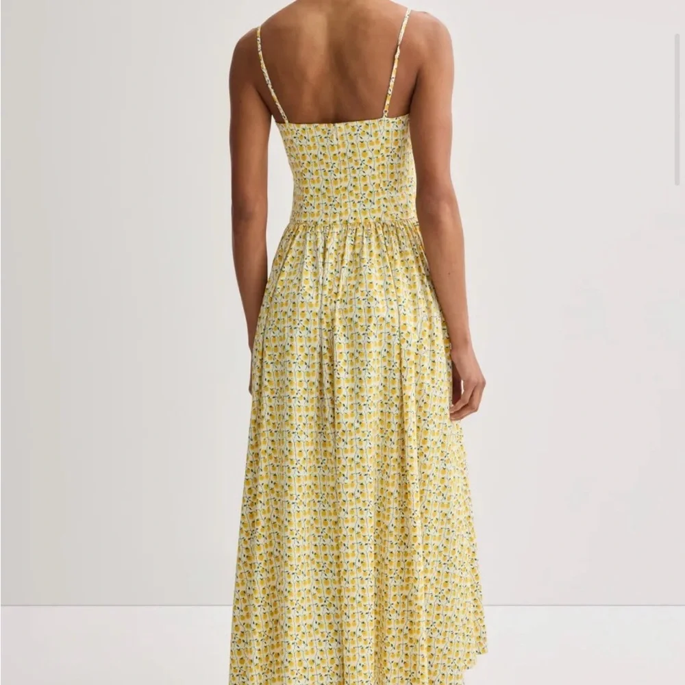 Staud Dena Yellow Lemon Print Maxi Dress - Size 10 - Picture 2 of 10